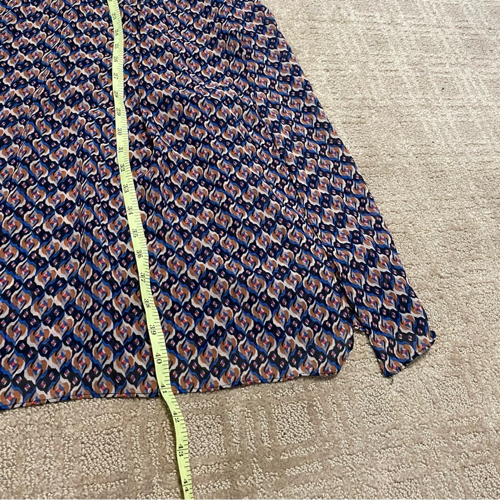 Zara Geometric Print Chiffon Maxi Dress ~ Size XS - Picture 13 of 16